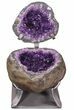 Amethyst Jewelry Box Geode On Stand - Gorgeous #94319-3